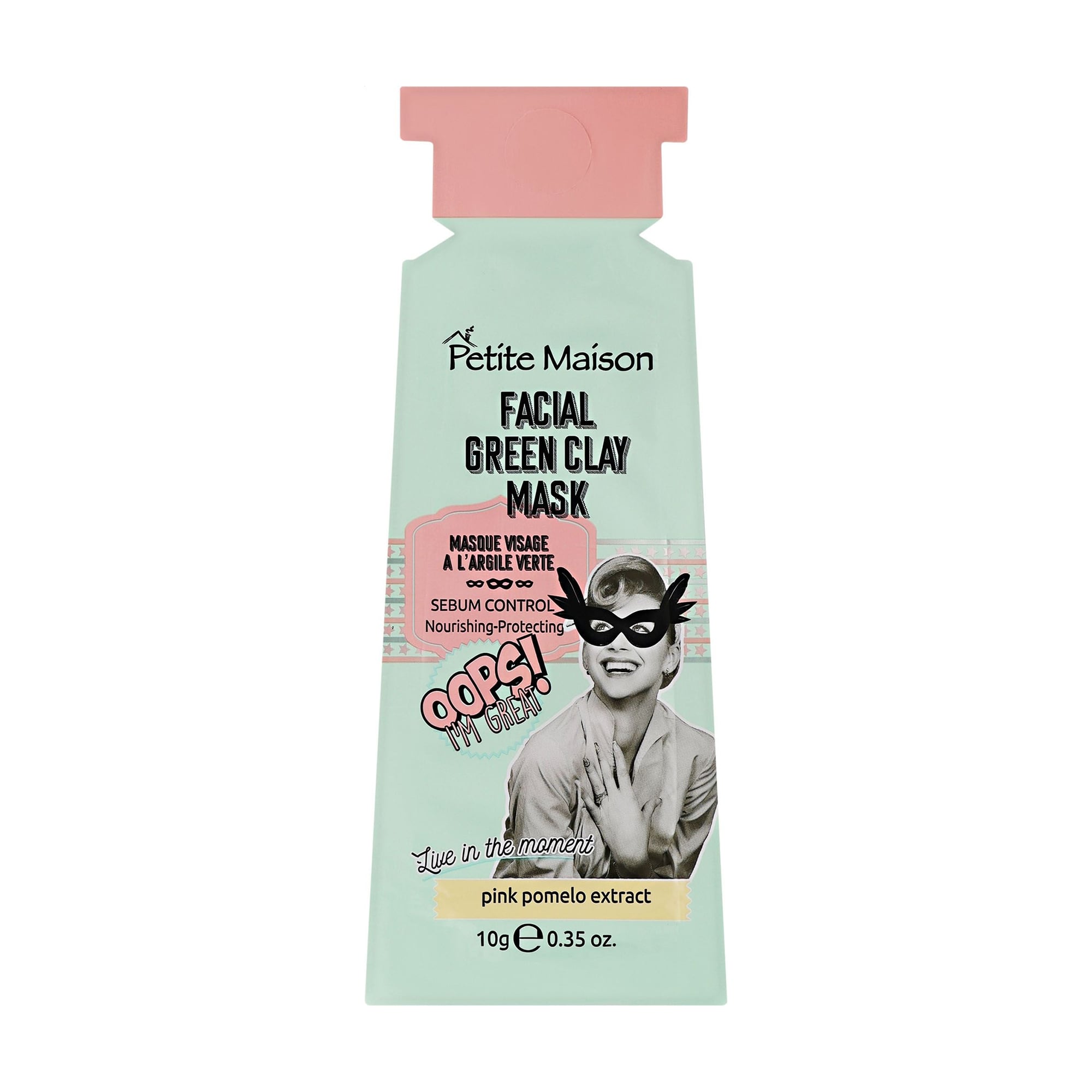 Живильна маска для обличчя Petite Maison Facial Green Clay Mask із зеленою глиною, 10 г