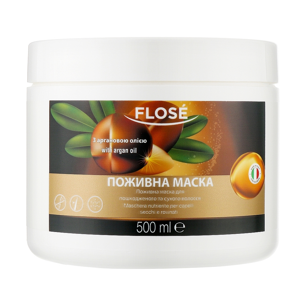 Живильна маска Flose Argan Oil Nourishing Mask для пошкодженого та сухого волосся, 500 мл
